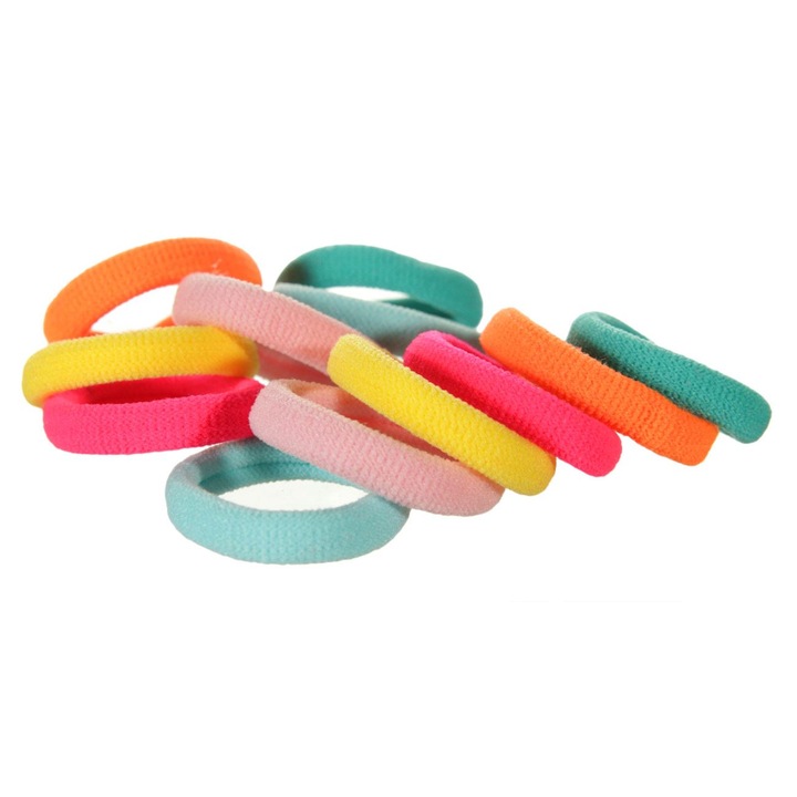 Set Elastice Par, Frotte, Multicolor, 12 Bucati, MYONNA IT & E- COMMERCE ®