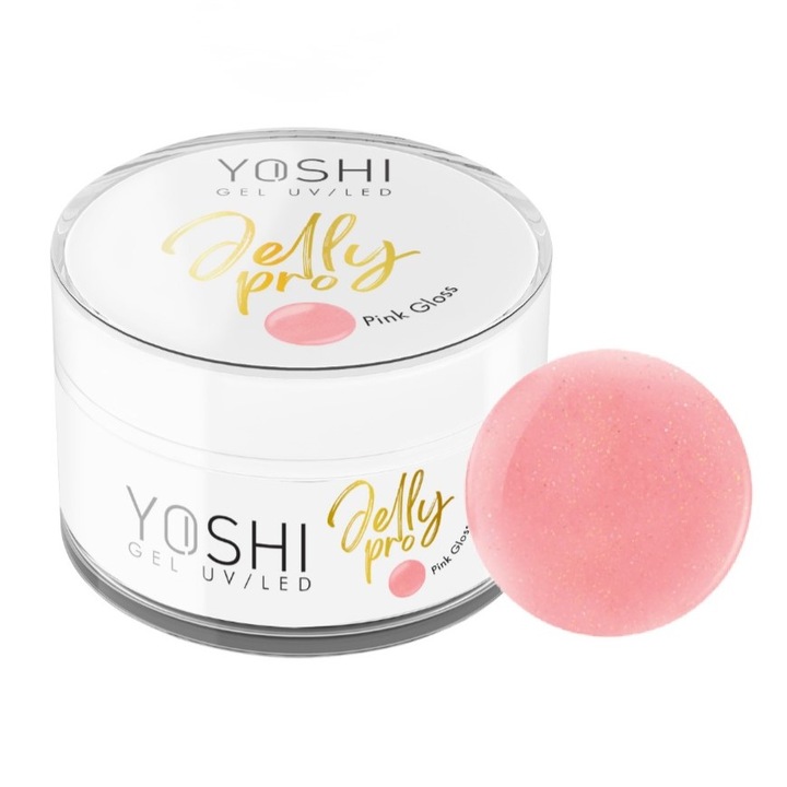 Gel constructie unghii Yoshi Jelly PRO, Pink Gloss, 15ml