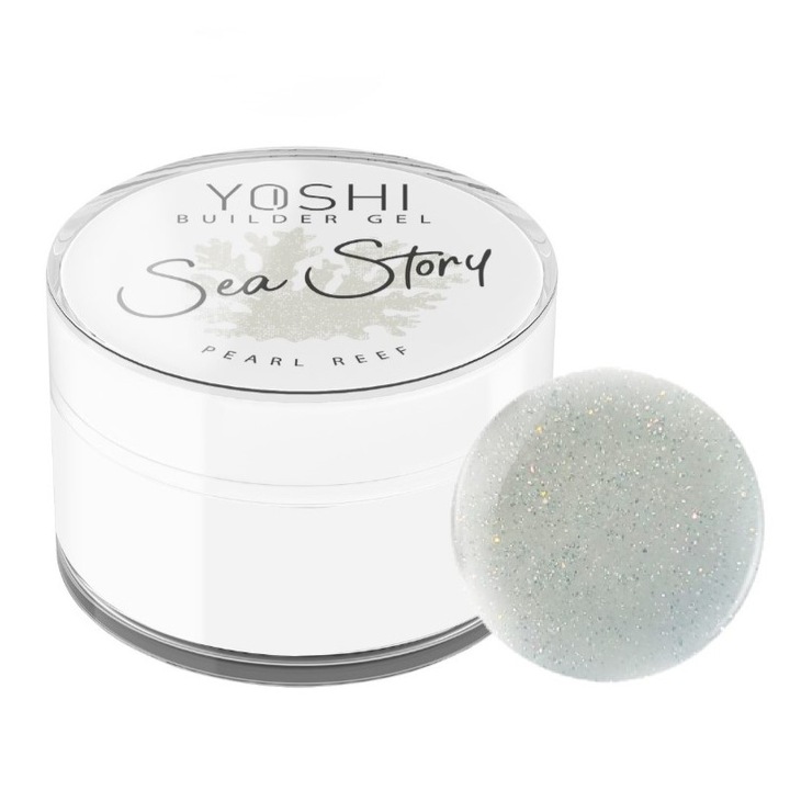 Gel de constructie unghii Yoshi Sea Story - Pearl Reef, 15ml, consistenta densa, rezistent la factori externi