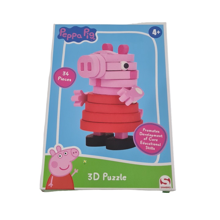 Joc Educativ si Interactiv Peppa pig Puzzle 3D, 36 piese