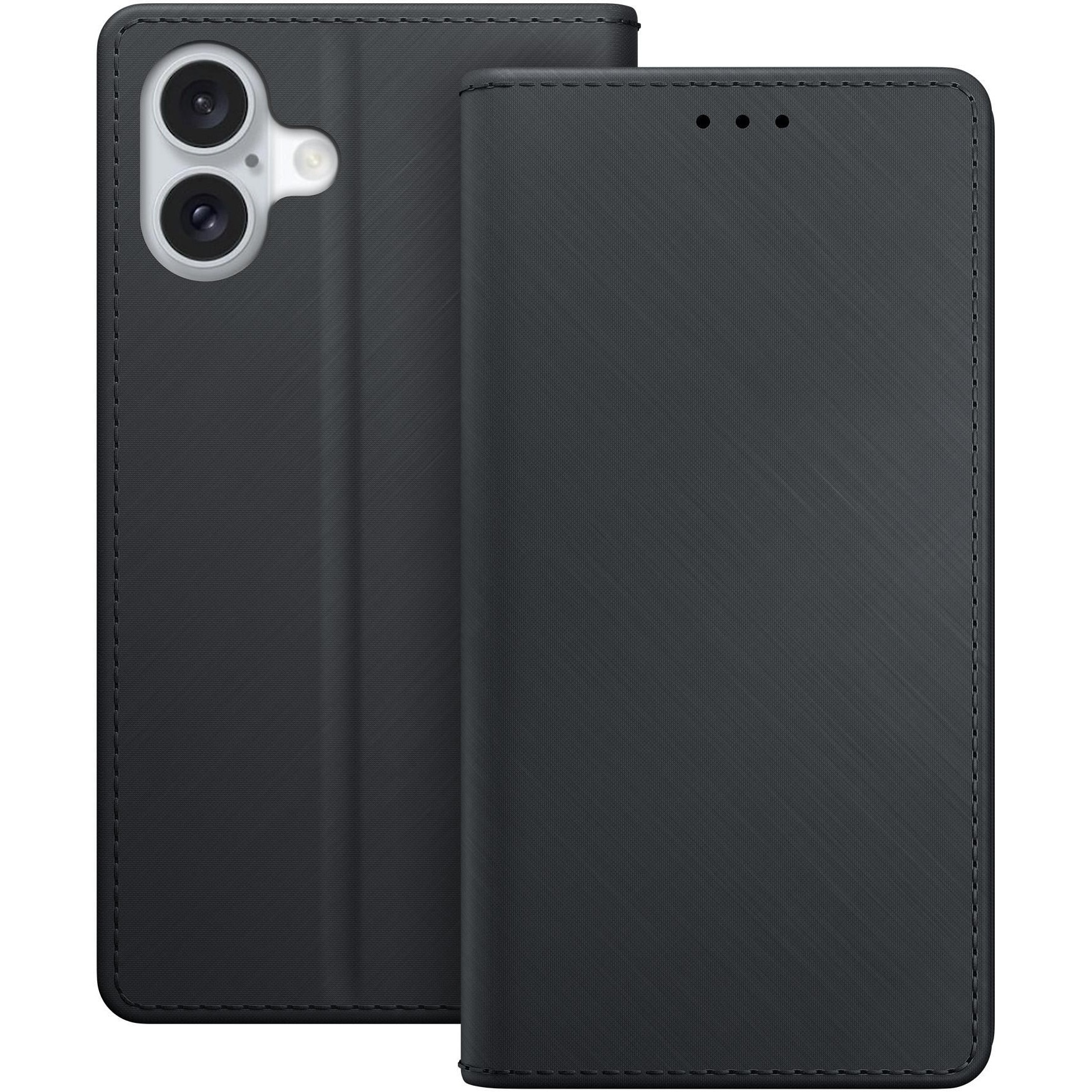 Husa de protectie 3mk Wallet Case pentru iPhone 16, Negru