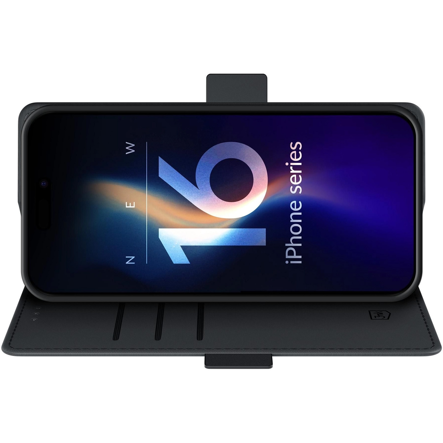 Husa de protectie 3mk Wallet Case pentru iPhone 16, Negru