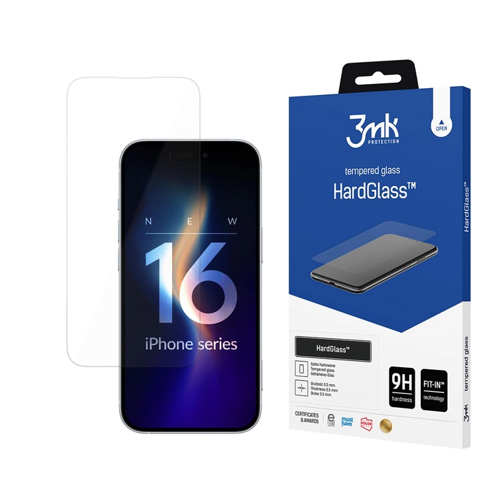 Протектор 3mk HardGlass, За iPhone 16