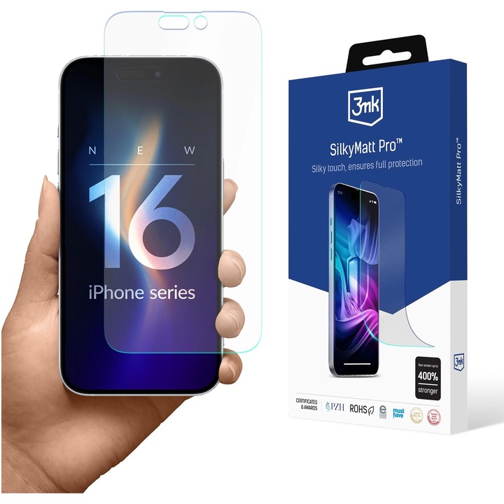 3mk копринено матов протектор за екран Съвместим с iPhone 16 Pro Max