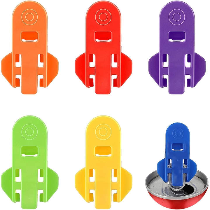 Set 6 desfacatoare doze Zenzmy, manual, plastic, multicolor