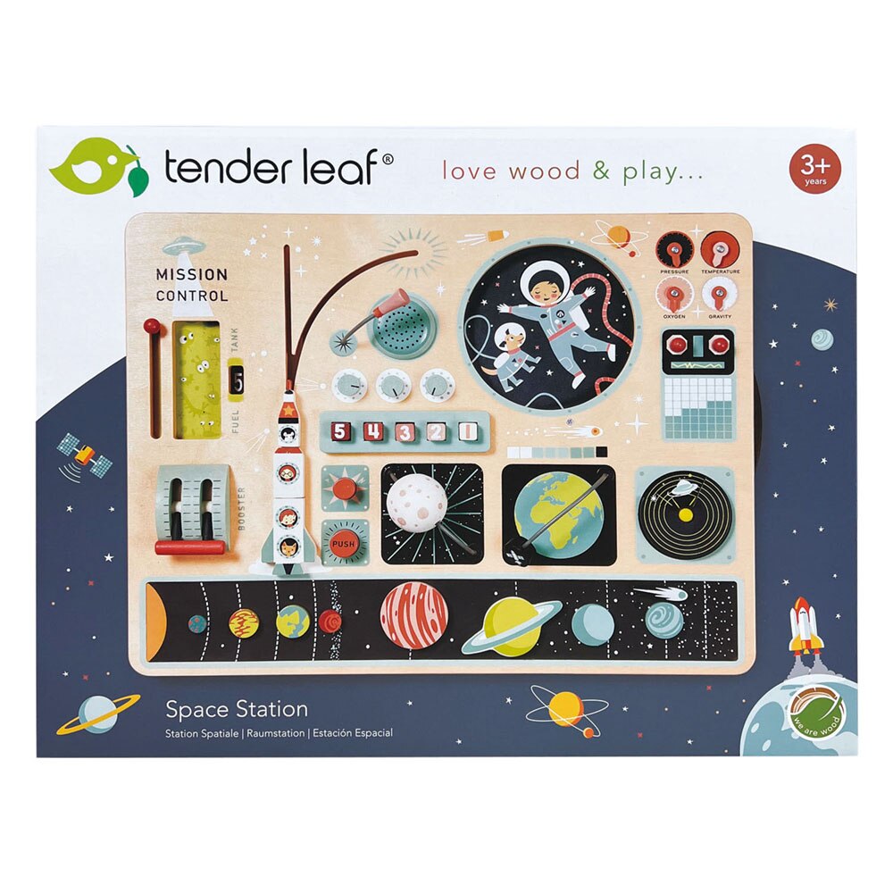 Set de joaca din lemn Tender Leaf Toys - Statie spatiala