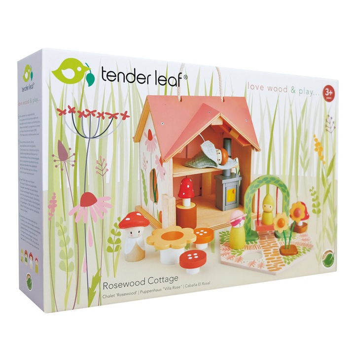 Tender Leaf Toys fa játékkészlet, Cabana Rosewood, 24 db