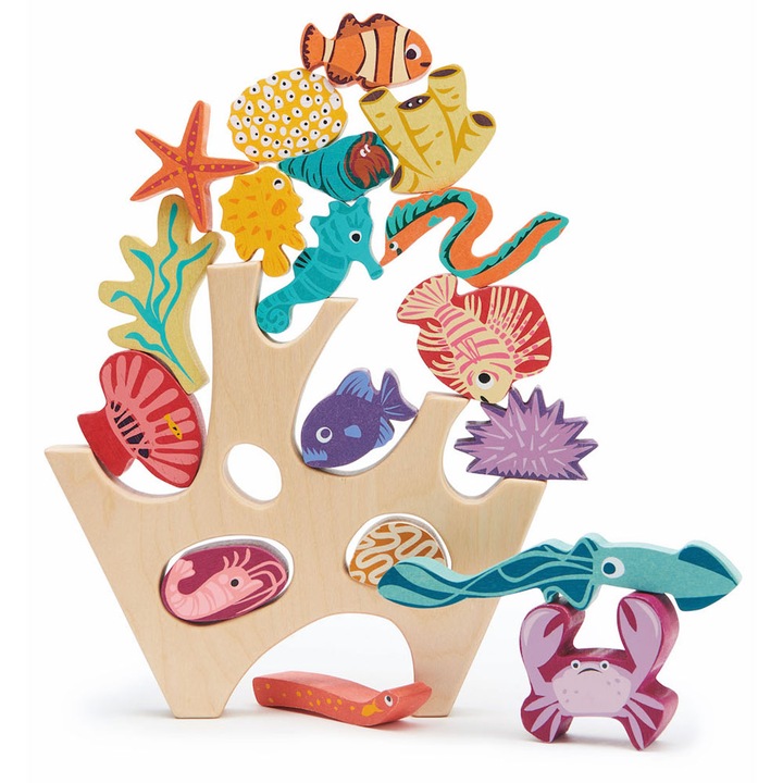 Дървен комплект за игра Tender Leaf Toys - Коралова аранжировка, 18 части