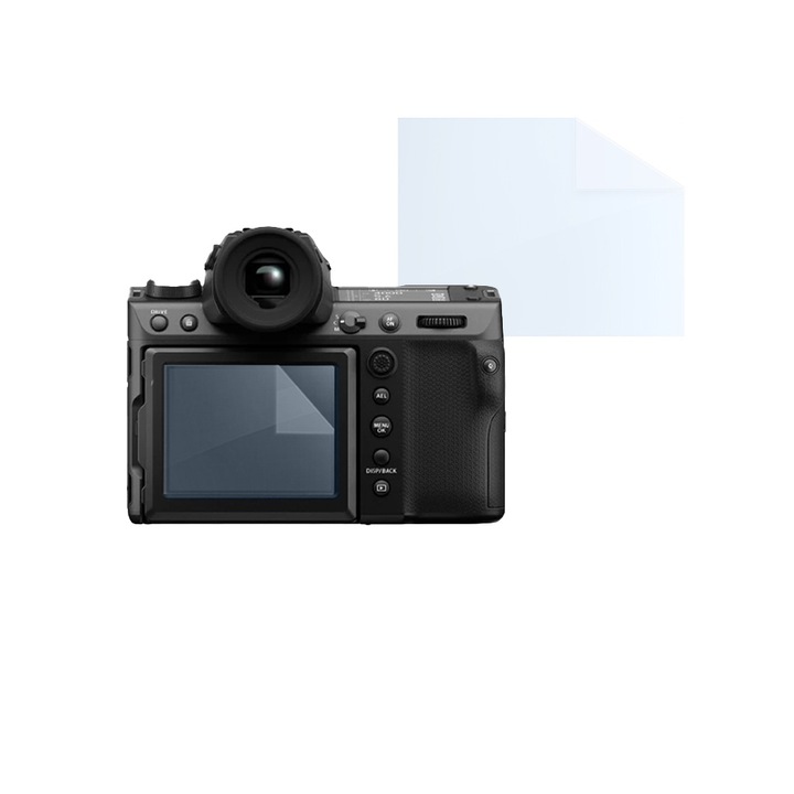 Fóliakészlet FujiFilm GFX 100-hoz, FONIX LENS DEFENSE, 1 képernyős szilikonfólia, ütésálló, karcmentes, regenerálható, tartós, időjárásálló, átlátszó