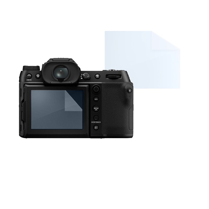 Fóliakészlet, FujiFilm GFX 100S-hez, FONIX LENS DEFENSE, 1 szilikonfólia képernyőhöz, ütésálló, karcolásgátló, regenerálható, tartós, időjárásálló, átlátszó
