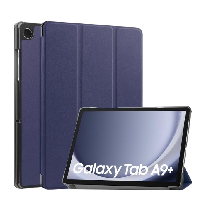 Калъф за Samsung Galaxy Tab A9+ Plus 11 инча UltraSlim стойка тип сън/събуждане функция Aiyando, тъмносин