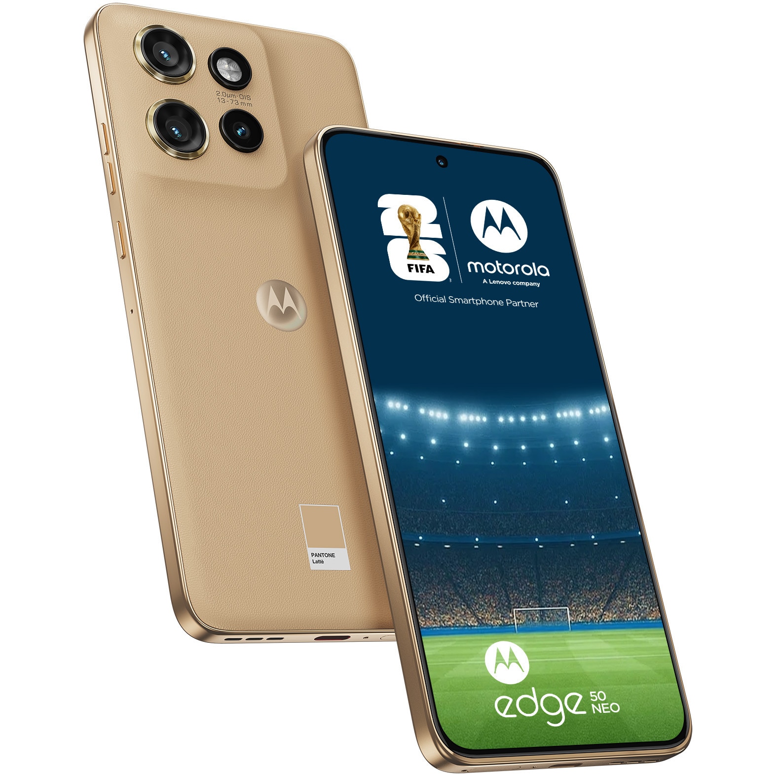 RESIGILAT: Telefon mobil Motorola Edge 50 Neo, Dual SIM, 512GB, 12GB RAM, 5G, Pantone Latte