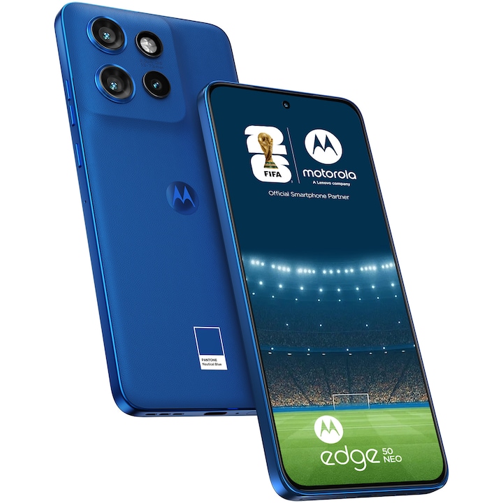 Смартфон Motorola Edge 50 Neo, 512GB, 12GB RAM, 5G, Pantone Nautical Blue