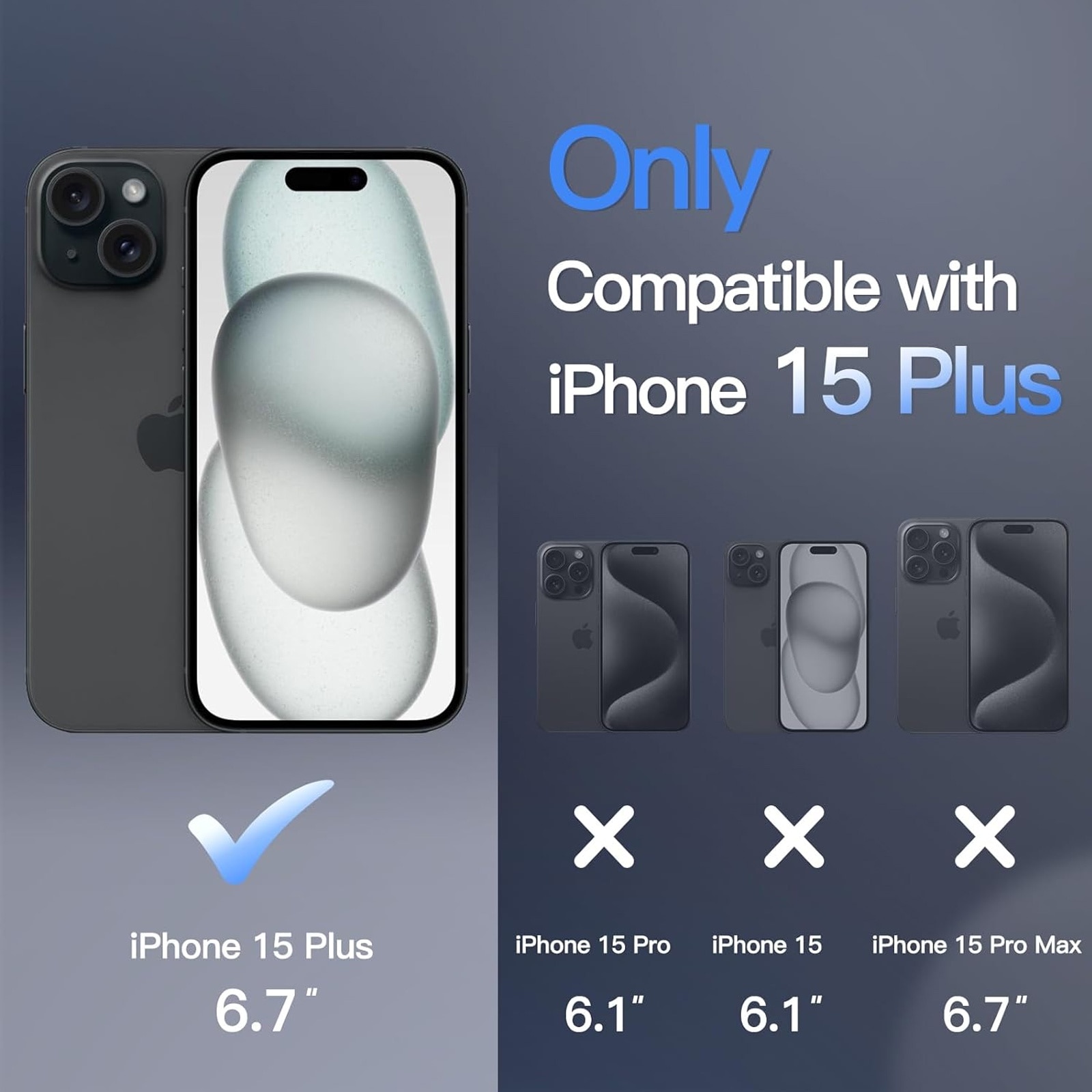 Husa De Protectie Pentru Iphone15 plus, Zggzerg, Magnetica, Cu carpa de curatare, Design slim, Cu decupaje camere, Margini ridicate, Anti-fall, Schockproof, Waterproof, Pentru incarcare wireless, TPU+PC, Negru