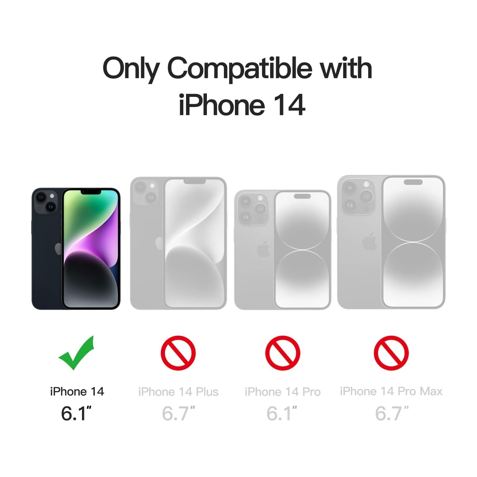 Husa De Protectie Pentru Iphone 14, Zggzerg, Magnetica, Cu carpa de curatare, Design slim, Cu decupaje camere, Margini ridicate, Anti-fall, Schockproof, Waterproof, Pentru incarcare wireless, TPU+PC, Negru