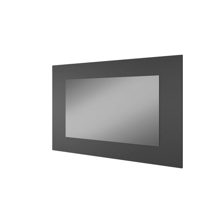 Oglinda cu rama DAVINA, sticla, montare pe perete, anthracite, 117x75cm