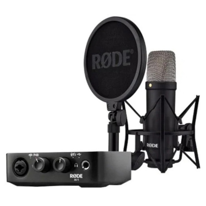 Microfon Rode NT1 Signature+ AI-1 Studio Kit MK2 Negru
