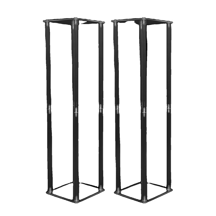 Suporturi florale din acril transparent, set de 2, design elegant, 25x25x100cm