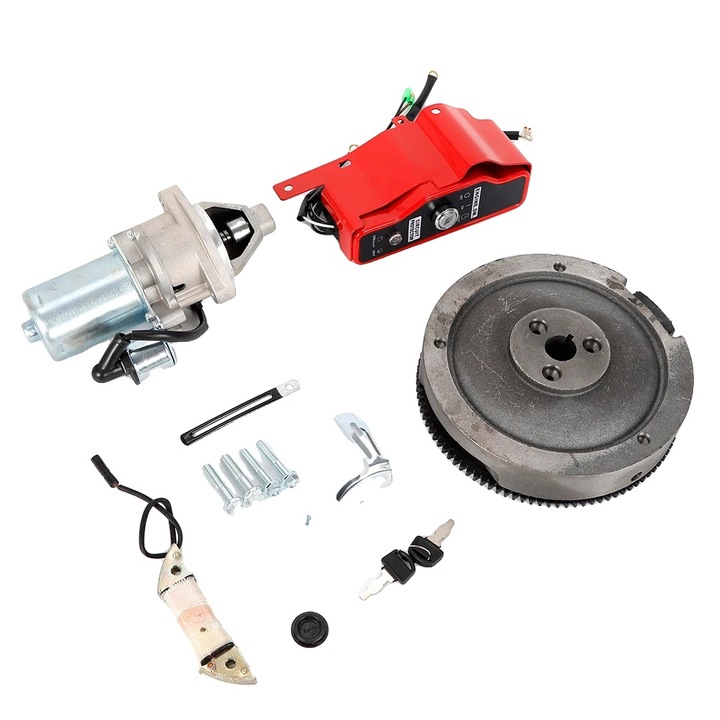 Elektromos indítókészlet, Honda GX340 (11 LE) és GX390 (13 LE) motorokhoz, komplett beépítő készlet