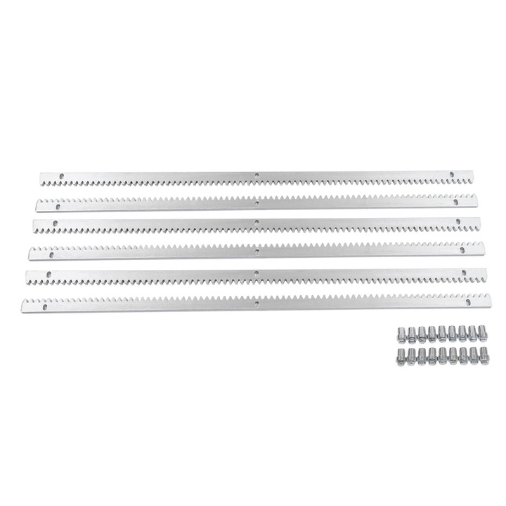 6 db-os tolókapu működtető rúd készlet, 12mm, vízálló, ezüst