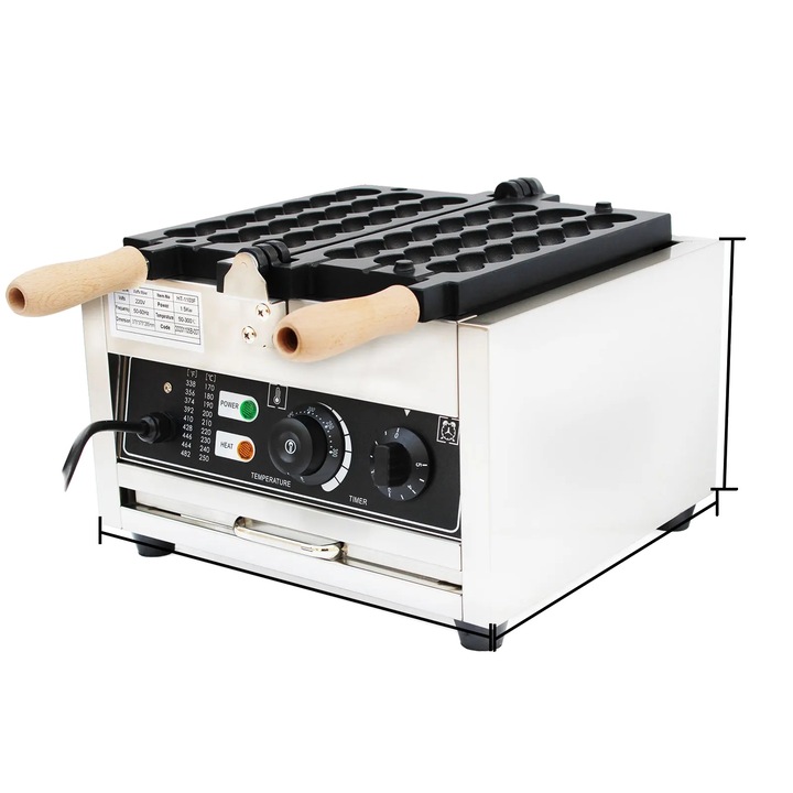 Aparat de preparat vafe, 1500W, temperatura ajustabila 50-300C, alb, capacitate mare