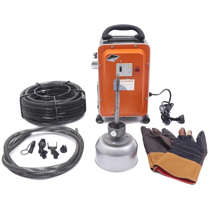 Aspirator pentru curatarea tevilor, 750W, design impermeabil, lungime maxima 20M, diametru 20-110mm
