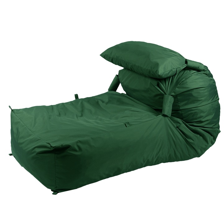 Fotoliu Yoga XL si Perna, material impermeabil - Verde