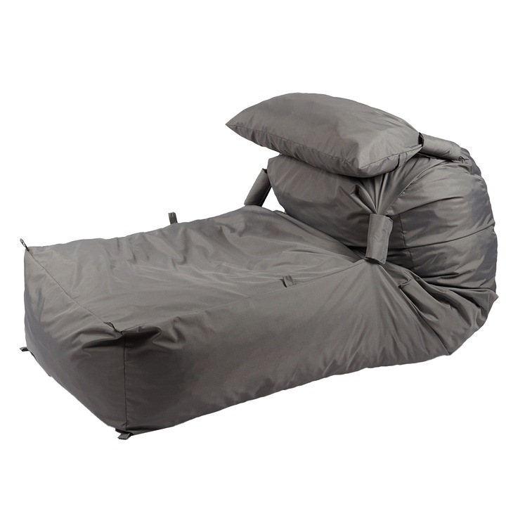 Fotoliu Yoga XL si Perna, material impermeabil - Gri