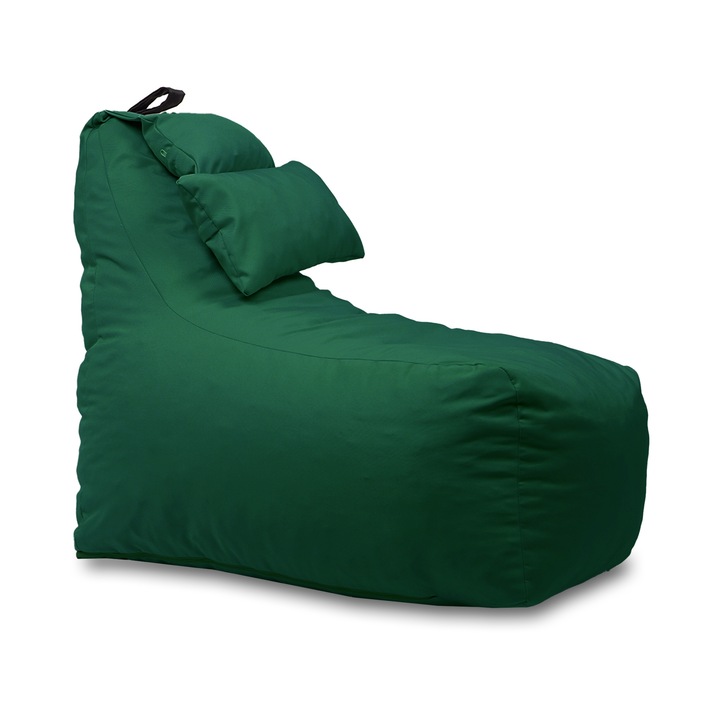 Puff fotel, Pufrelax Miraggio, párna mellékelve, vízálló anyag, Smaragd