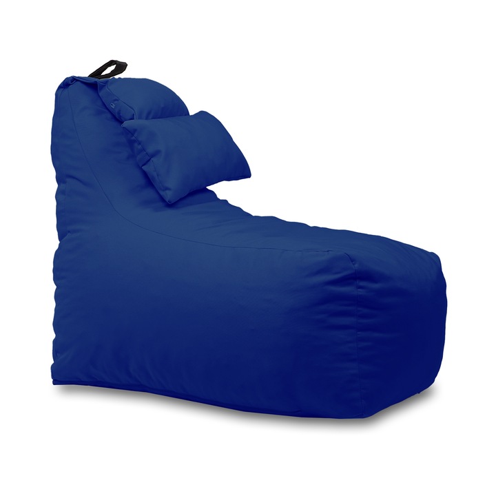 Puff fotel, Pufrelax Miraggio, párna mellékelve, vízálló anyag, Panama, Blue Royal