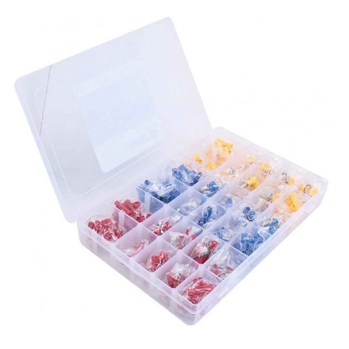 Set conectori papuci electrici izolate, ASTA, 480 piese