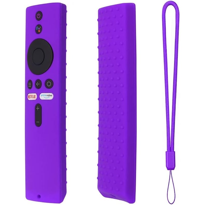 Силиконов калъф за Xiaomi TV Remote, Mi Box S Silicon Control Cover Xiaomi Box Case Mi TV Stick Silicon Protector Cover (лилав)
