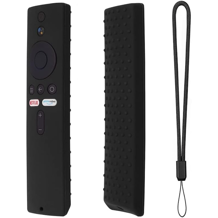 Силиконов калъф за Xiaomi TV Remote, Mi Box S Silicon Control Cover Xiaomi Box Case Mi TV Stick Silicon Protector Cover (черен)