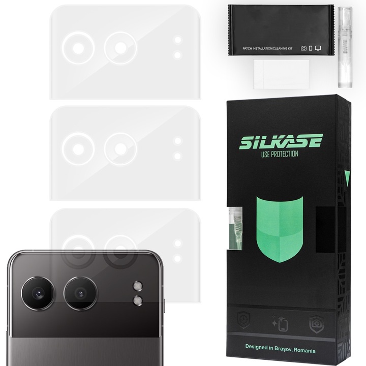 3 db SILKASE fólia készlet OnePlus Nord 4-hez, kameravédelem, megújuló szilikon