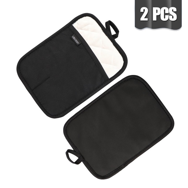 2 db edénytartó készlet, neoprén és pamut, hőálló, 17,5x24 cm