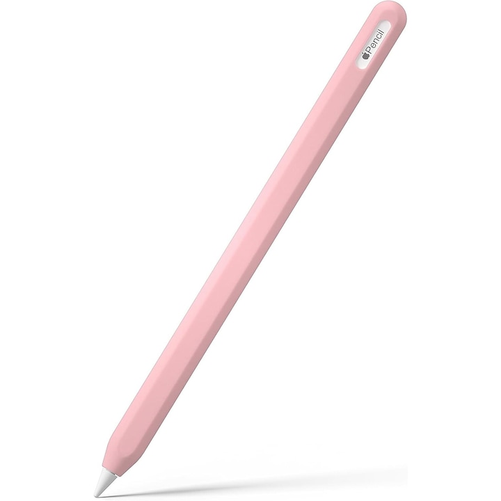 Carcasa siliconica compatibila cu Apple Pencil a doua generatie Apple Pencil Pro Carcasa siliconica pentru iPad Pencil 2 Capac de protectie pentru accesorii Apple Pen (roz)