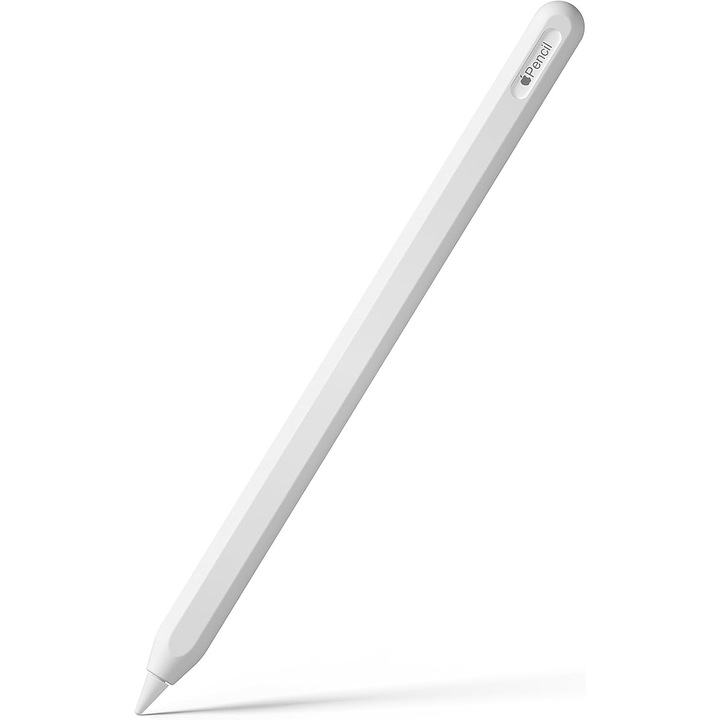 Carcasa siliconica compatibila cu Apple Pencil a doua generatie Apple Pencil Pro Carcasa siliconica pentru iPad Pencil 2 Capac de protectie pentru accesorii Apple Pen (alb)