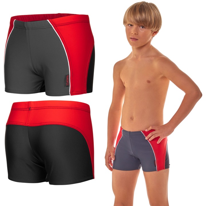 Бански костюм за момче Zagano 2817, Червен