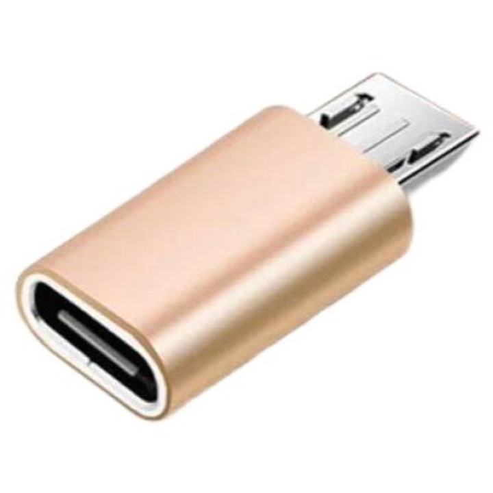 Mobiltelefon-adapter, USB 3.1 Type C aljzat–mikro USB csatlakozó, arany