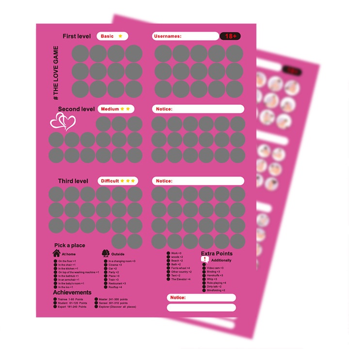 Carduri razuibile cu pozitii sexuale, joc erotic pentru cupluri, batalia dragostei, good times here we c*m, 100 de provocari sexuale unice, Multicolor