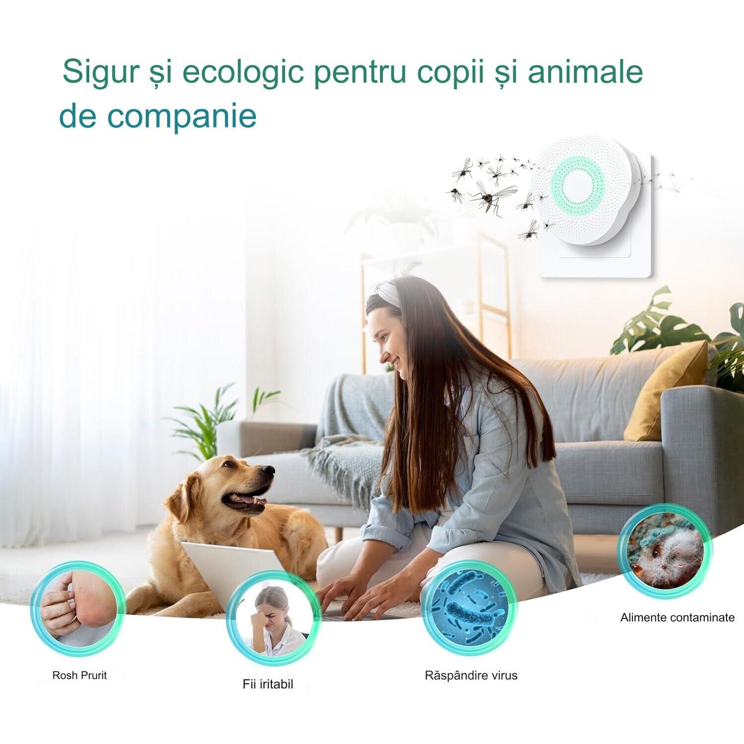 2 db ultrahangos kártevőirtó készülék készlet rágcsálók, JENUOS ...