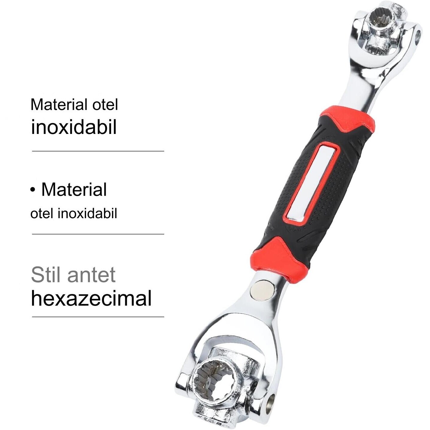 Cheie multifunctionala, JENUOS®, 52 in 1, ntiderapant, cap rotativ