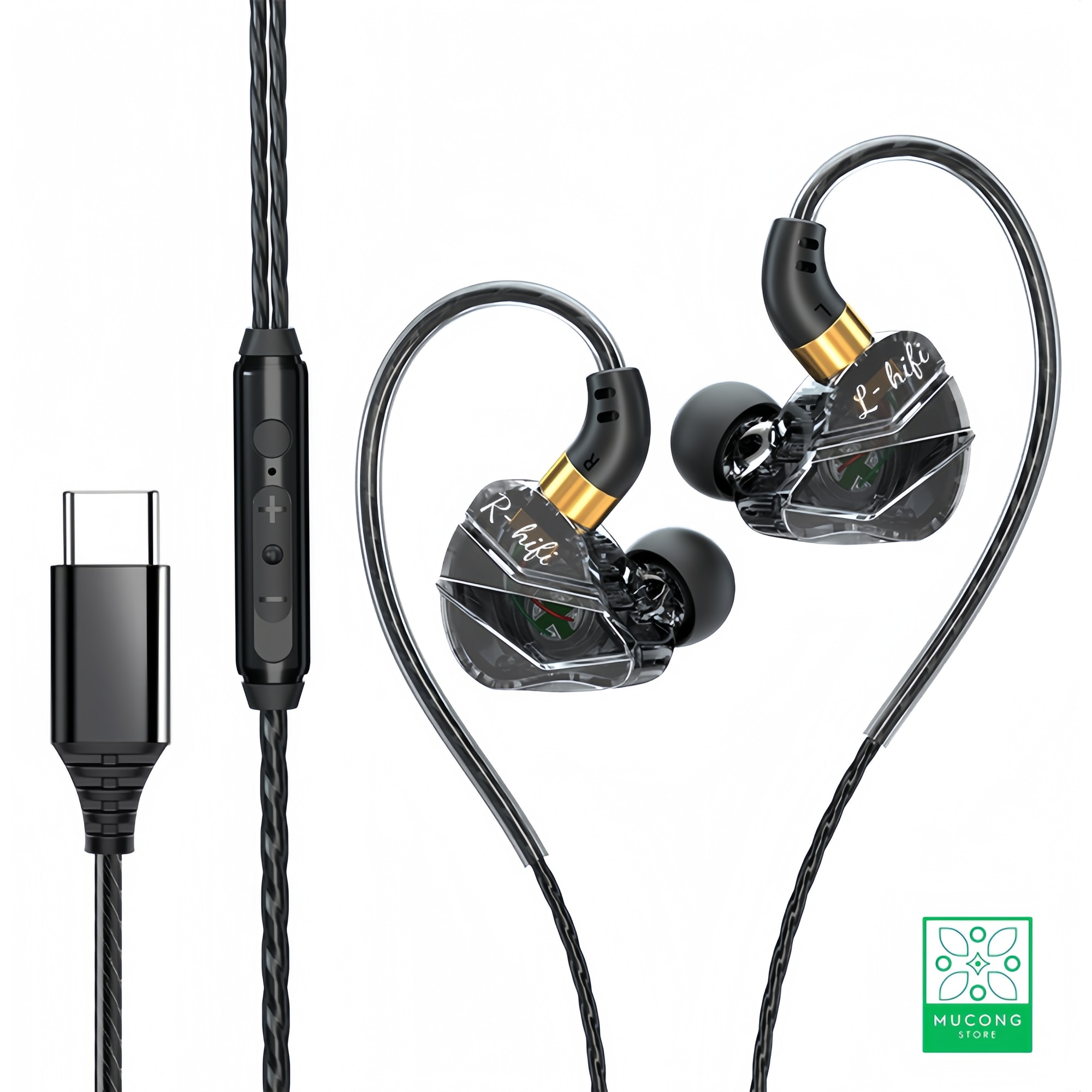 Casti HiFi cu Microfon | Conexiune Type-C | Bass Extrem 20Hz | Compatibil Samsung/iPhone/PC | Izolare Zgomot | Garantie 2 Ani