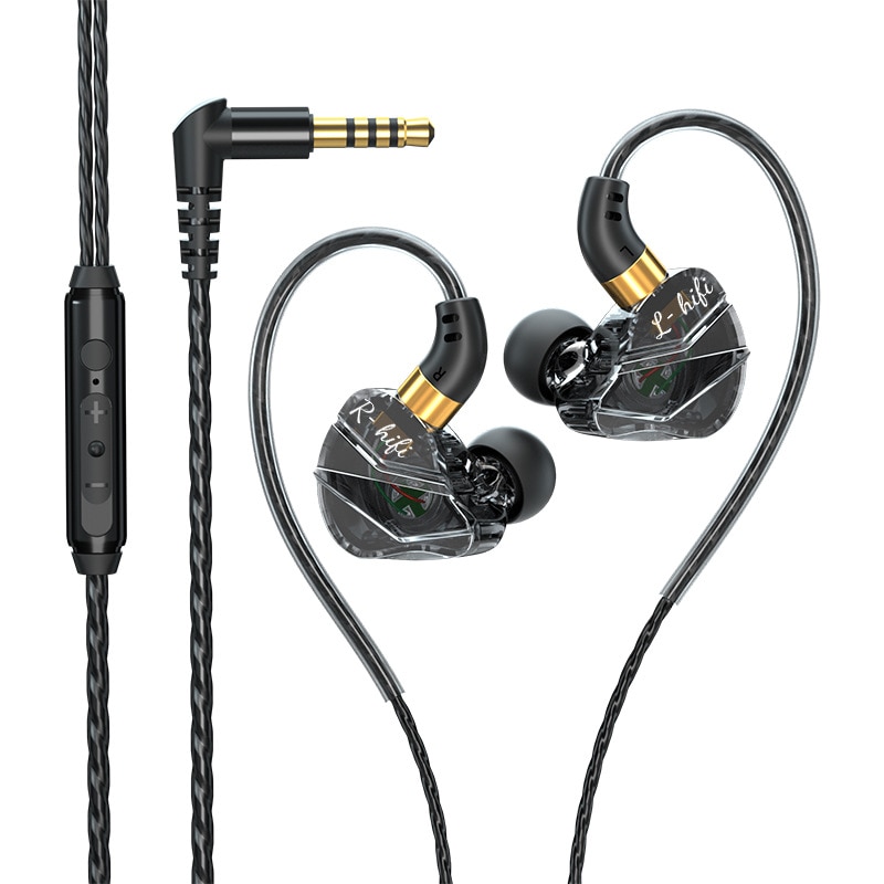 Casti cu fir, In-Ear, 3.5mm Jack, Control Volum, 1.2m, Calitate Sunet HiFi, negru