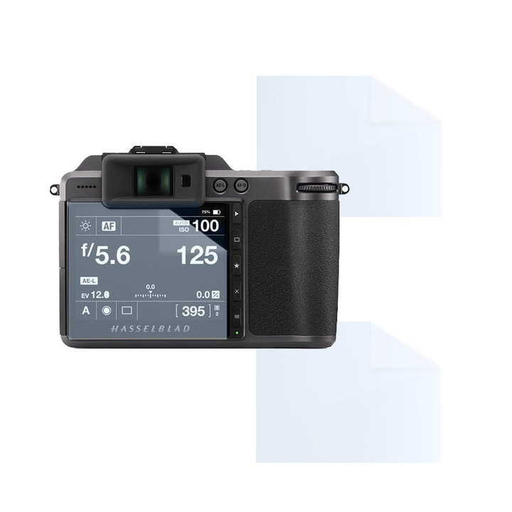 HasselBlad X1D II 50C fóliakészlet, FONIX LENS DEFENSE, 2 szilikon képernyőfólia, ütésálló, karcmentes, regenerálható, tartós, időjárásálló, átlátszó