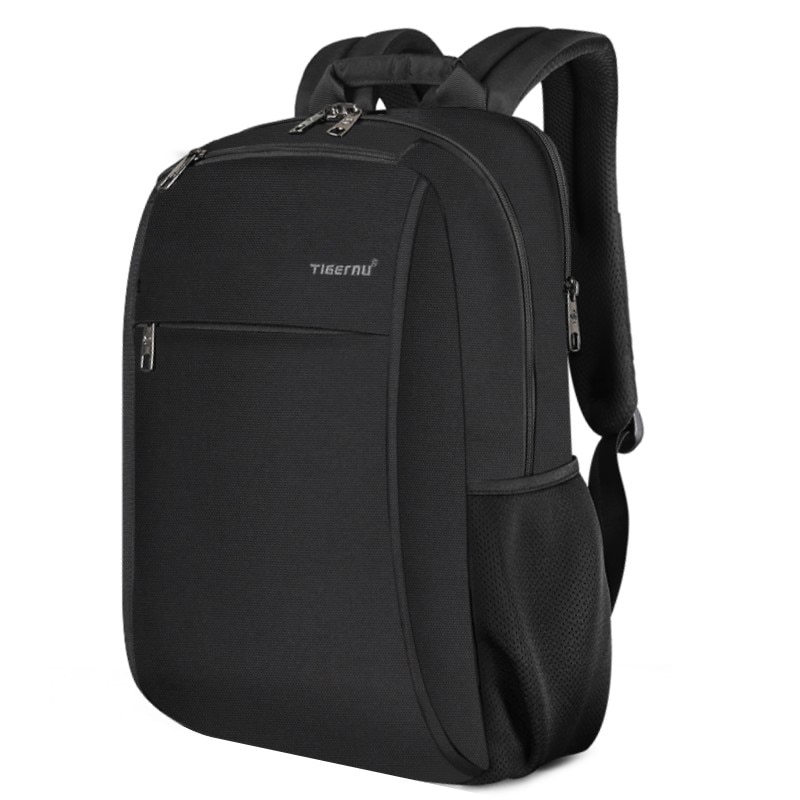 Rucsac laptop 17" smart casual, impermeabil, cu port USB si buzunar antifurt, Tigernu, 48x32x18 cm, Negru
