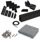 Kit plasa tantari complet pentru usa, SOLIDON, pe balamale, 200 x 100 cm, gri antracit RAL7016