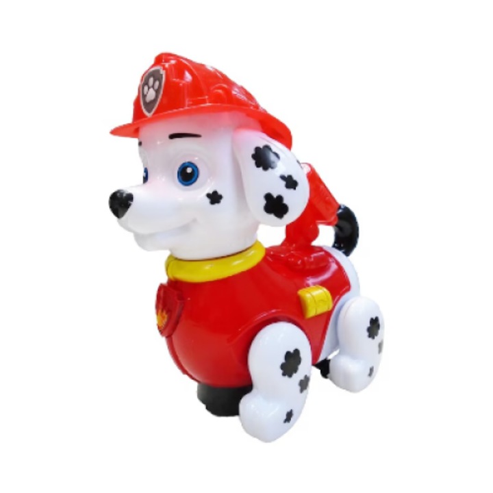 Zenélő tűzoltó kutya