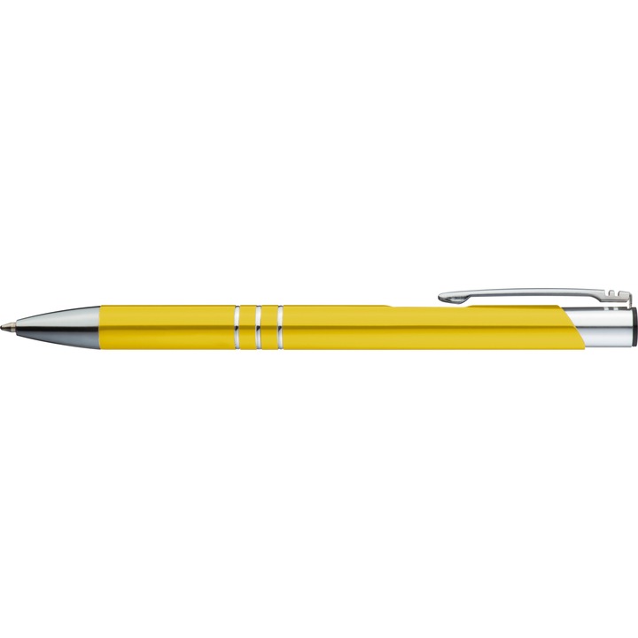 Ascot kéken író, fém golyóstoll, sárga