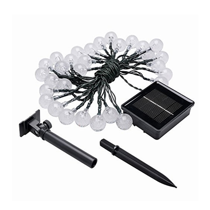 zenzmy napelemes lámpák, 50 színes LED, 8 világítási mód, vízálló, 7 m